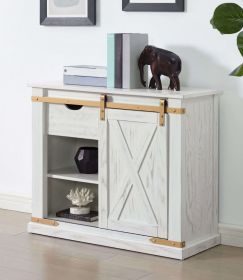 Antique White Gold Accents Rustic Style 1pc Console Table / Sofa Table Storage Drawer Shelve Living Room Tables