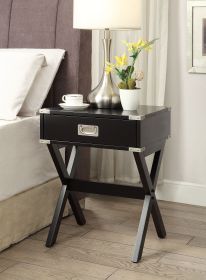 Babs Black Finish Accent Table