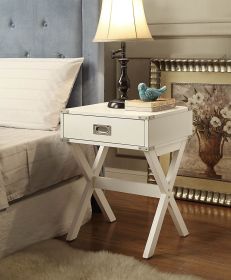 Babs White Finish Accent Table