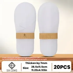 20 Pairs[ Five-star Hotel Disposable Slippers ], Suitable For Hotels, Spas, Travel, Shotless Families, Spa Slippers With Bags, Anti-slip, Individ (Option: White)