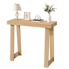 VEVOR 36 in Console Table, Modern Desk Behind the Couch, Wooden Rectangle Entrance Desk, Narrow Long Sofa Table Accent Stand, Ideal for Hallway (Color: Natural, size: 36 inch)