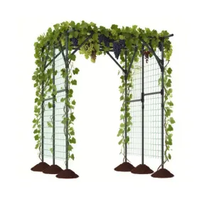 Large Garden Trellis Arch - 79"x59"x78" PE-Coated Metal, Rustproof Plant Support For Climbing Vines (Option: Defaulttitle)